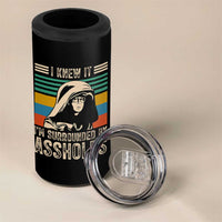 Funny I Knew It Im Surrounded by Axxholes Sci-fi Parody 4 in 1 Can Cooler Tumbler Retro Sunset Space Vintage 1980s Movie Quote Inspo Meme