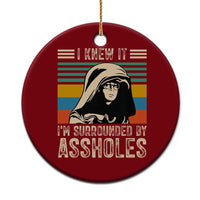 Funny I Knew It Im Surrounded by Axxholes Sci-fi Parody Ceramic Ornament Retro Sunset Space Vintage 1980s Movie Quote Inspo Meme