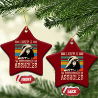 Funny I Knew It Im Surrounded by Axxholes Sci-fi Parody Ceramic Ornament Retro Sunset Space Vintage 1980s Movie Quote Inspo Meme