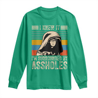Funny I Knew It Im Surrounded by Axxholes Sci-fi Parody Long Sleeve Shirt Retro Sunset Space Vintage 1980s Movie Quote Inspo Meme