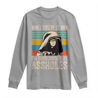 Funny I Knew It Im Surrounded by Axxholes Sci-fi Parody Long Sleeve Shirt Retro Sunset Space Vintage 1980s Movie Quote Inspo Meme