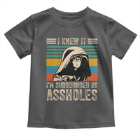 Funny I Knew It Im Surrounded by Axxholes Sci-fi Parody Toddler T Shirt Retro Sunset Space Vintage 1980s Movie Quote Inspo Meme