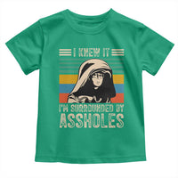 Funny I Knew It Im Surrounded by Axxholes Sci-fi Parody Toddler T Shirt Retro Sunset Space Vintage 1980s Movie Quote Inspo Meme