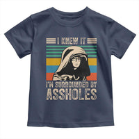 Funny I Knew It Im Surrounded by Axxholes Sci-fi Parody Toddler T Shirt Retro Sunset Space Vintage 1980s Movie Quote Inspo Meme