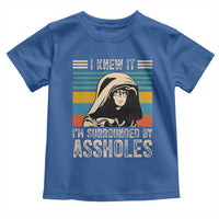 Funny I Knew It Im Surrounded by Axxholes Sci-fi Parody Toddler T Shirt Retro Sunset Space Vintage 1980s Movie Quote Inspo Meme