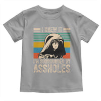 Funny I Knew It Im Surrounded by Axxholes Sci-fi Parody Toddler T Shirt Retro Sunset Space Vintage 1980s Movie Quote Inspo Meme