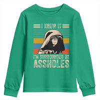 Funny I Knew It Im Surrounded by Axxholes Sci-fi Parody Youth Sweatshirt Retro Sunset Space Vintage 1980s Movie Quote Inspo Meme