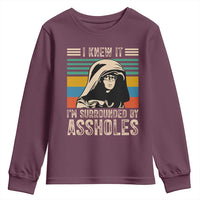 Funny I Knew It Im Surrounded by Axxholes Sci-fi Parody Youth Sweatshirt Retro Sunset Space Vintage 1980s Movie Quote Inspo Meme