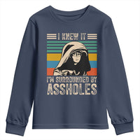 Funny I Knew It Im Surrounded by Axxholes Sci-fi Parody Youth Sweatshirt Retro Sunset Space Vintage 1980s Movie Quote Inspo Meme