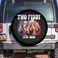 Two Fiddy Founding Fathers 1776 to 2026 Spare Tire Cover Funny Benjamin Franklin and George Washington American Flag Semiquincentennial