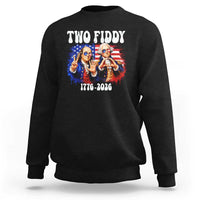 Two Fiddy Founding Fathers 1776 to 2026 Sweatshirt Funny Benjamin Franklin and George Washington American Flag Semiquincentennial
