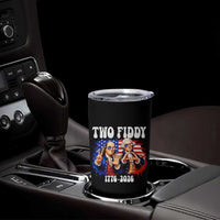 Two Fiddy Founding Fathers 1776 to 2026 Tumbler Cup Funny Benjamin Franklin and George Washington American Flag Semiquincentennial