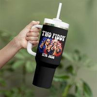 Two Fiddy Founding Fathers 1776 to 2026 Tumbler With Handle Funny Benjamin Franklin and George Washington American Flag Semiquincentennial