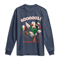 Funny Merlin the Duck Mexico Soccer Supporter Long Sleeve Shirt El Pato Del Partido Goooool Football Fans