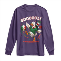 Funny Merlin the Duck Mexico Soccer Supporter Long Sleeve Shirt El Pato Del Partido Goooool Football Fans