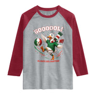 Funny Merlin the Duck Mexico Soccer Supporter Raglan Shirt El Pato Del Partido Goooool Football Fans