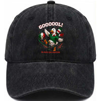 Funny Merlin the Duck Mexico Soccer Supporter Washed Cotton Baseball Cap El Pato Del Partido Goooool Football Fans