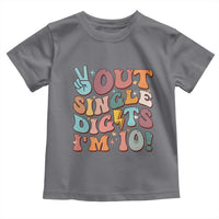 Funny Retro Groovy 10th Birthday Toddler T Shirt Out Single Digits I'm Ten