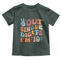 Funny Retro Groovy 10th Birthday Toddler T Shirt Out Single Digits I'm Ten