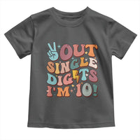Funny Retro Groovy 10th Birthday Toddler T Shirt Out Single Digits I'm Ten