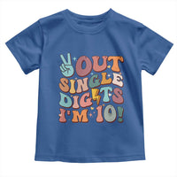 Funny Retro Groovy 10th Birthday Toddler T Shirt Out Single Digits I'm Ten