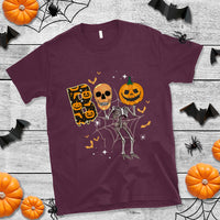 Halloween T Shirt Spooky Boo Dancing Skeleton Skull Scary Pumpkin Halloween T-Shirt for Halloween lovers, Spooky Season Shirt, Ghosts - Wonder Print Shop
