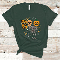 Halloween T Shirt Spooky Boo Dancing Skeleton Skull Scary Pumpkin Halloween T-Shirt for Halloween lovers, Spooky Season Shirt, Ghosts - Wonder Print Shop