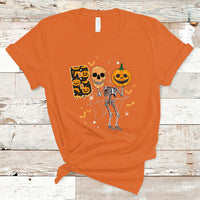 Halloween T Shirt Spooky Boo Dancing Skeleton Skull Scary Pumpkin Halloween T-Shirt for Halloween lovers, Spooky Season Shirt, Ghosts - Wonder Print Shop