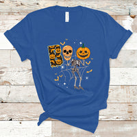 Halloween T Shirt Spooky Boo Dancing Skeleton Skull Scary Pumpkin Halloween T-Shirt for Halloween lovers, Spooky Season Shirt, Ghosts - Wonder Print Shop