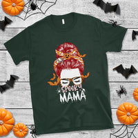 Halloween T Shirt Spooky Mama Halloween Ghost Witchy Spooky Mom Messy Bun T-Shirt for Mom Women, Shirt for Halloween lovers, Spooky Season - Wonder Print Shop