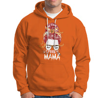 Halloween Hoodie Spooky Mama Halloween Ghost Witchy Spooky Mom Messy Bun T-Shirt for Mom Women, Shirt for Halloween lovers, Spooky Season - Wonder Print Shop