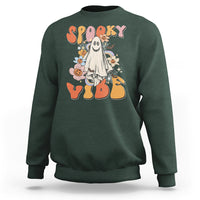 Halloween Sweatshirt Spooky Vibe Retro Groovy Spooky Boo Ghost Halloween Costume T-Shirt for Halloween lovers, Spooky Season Shirt, Ghosts - Wonder Print Shop