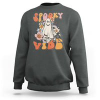 Halloween Sweatshirt Spooky Vibe Retro Groovy Spooky Boo Ghost Halloween Costume T-Shirt for Halloween lovers, Spooky Season Shirt, Ghosts - Wonder Print Shop