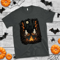 Halloween T Shirt Cute Boo Spooky Ghost Camping In The Forest Gothic Halloween T-Shirt for Halloween lovers, Spooky Season Shirt, Ghosts - Wonder Print Shop