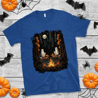 Halloween T Shirt Cute Boo Spooky Ghost Camping In The Forest Gothic Halloween T-Shirt for Halloween lovers, Spooky Season Shirt, Ghosts - Wonder Print Shop