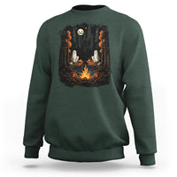 Halloween Sweatshirt Cute Boo Spooky Ghost Camping In The Forest Gothic Halloween T-Shirt for Halloween lovers, Spooky Season Shirt, Ghosts - Wonder Print Shop
