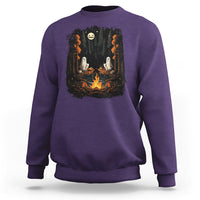 Halloween Sweatshirt Cute Boo Spooky Ghost Camping In The Forest Gothic Halloween T-Shirt for Halloween lovers, Spooky Season Shirt, Ghosts - Wonder Print Shop