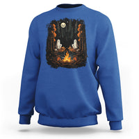 Halloween Sweatshirt Cute Boo Spooky Ghost Camping In The Forest Gothic Halloween T-Shirt for Halloween lovers, Spooky Season Shirt, Ghosts - Wonder Print Shop