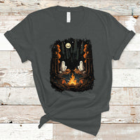 Halloween T Shirt Cute Boo Spooky Ghost Camping In The Forest Gothic Halloween T-Shirt for Halloween lovers, Spooky Season Shirt, Ghosts - Wonder Print Shop