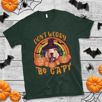 Halloween T Shirt Don't Worry Be Capy Funny Capybara In Halloween Costume T-Shirt for Halloween lovers, Capybara Meme, Spooky Season - Wonder Print Shop