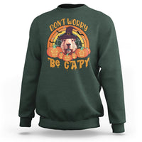 Halloween Sweatshirt Don't Worry Be Capy Funny Capybara In Halloween Costume T-Shirt for Halloween lovers, Capybara Meme, Spooky Season - Wonder Print Shop