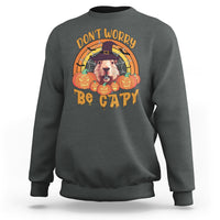 Halloween Sweatshirt Don't Worry Be Capy Funny Capybara In Halloween Costume T-Shirt for Halloween lovers, Capybara Meme, Spooky Season - Wonder Print Shop