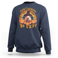 Halloween Sweatshirt Don't Worry Be Capy Funny Capybara In Halloween Costume T-Shirt for Halloween lovers, Capybara Meme, Spooky Season - Wonder Print Shop
