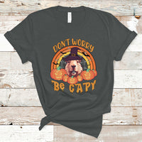 Halloween T Shirt Don't Worry Be Capy Funny Capybara In Halloween Costume T-Shirt for Halloween lovers, Capybara Meme, Spooky Season - Wonder Print Shop