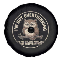 Funny Grumpy Owl Overthinker Spare Tire Cover Im Not Overthinking Im Pre Solving Problems Introvert Anxiety Humor
