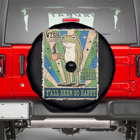 Vintage Frog Drinking Coffee Sarcastic Meme Spare Tire Cover Wish I Lacked Critical Thinking Skills You All Seem So Happy