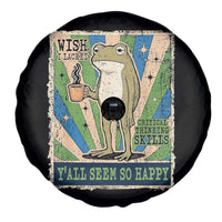 Vintage Frog Drinking Coffee Sarcastic Meme Spare Tire Cover Wish I Lacked Critical Thinking Skills You All Seem So Happy