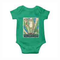 Vintage Frog Drinking Coffee Sarcastic Meme Baby Onesie Wish I Lacked Critical Thinking Skills You All Seem So Happy