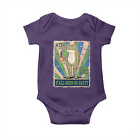 Vintage Frog Drinking Coffee Sarcastic Meme Baby Onesie Wish I Lacked Critical Thinking Skills You All Seem So Happy