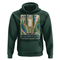 Vintage Frog Drinking Coffee Sarcastic Meme Hoodie Wish I Lacked Critical Thinking Skills You All Seem So Happy